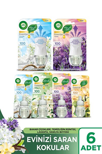 Air Wick Elektrikli Oda Kokusu Set ( 1 KIT Temizliğin Esintisi +1 KIT Lavanta...