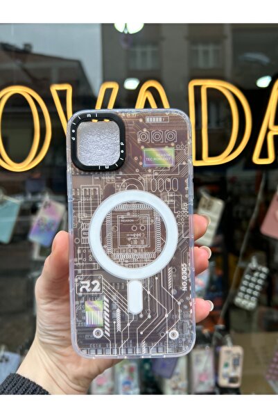 OVADA İphone 13 Pro Max Uyumlu Magsafe Kablosuz Şarj Destekli Hologramlı Premium Kılıf