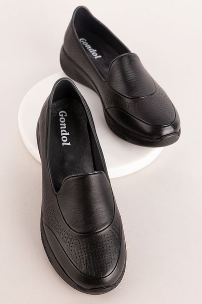 Gondol Pantofi de damă din piele naturală cu talpă ușoară clasici casual At.4218