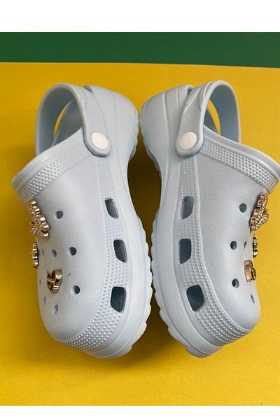 LUCKY COLLECTİON Women's - Girls' Eva Comfortable Sole Daily - Hospital - Nurse - Beach - Bathroom Slippers Model Baby Blue