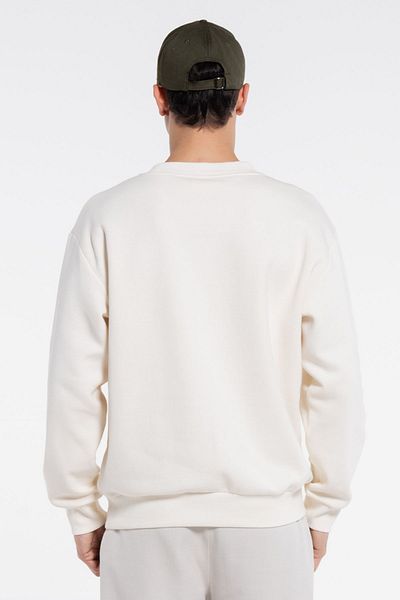 Friday Offset Dom Ανδρικό φούτερ Ecru Crew Neck Extra Oversize - 3 νήματα