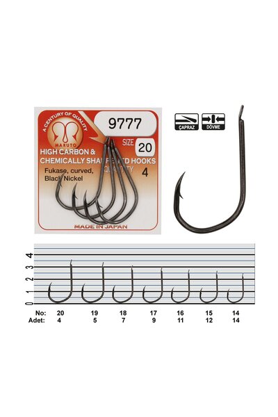 MARUTO 9777 BN Fukase Olta İğnesi / Çapraz, Dövme