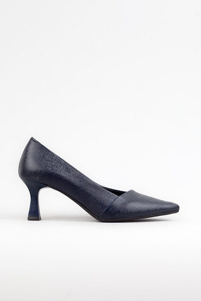 Adım Adım Women's Navy Blue Classic Heeled Shoes