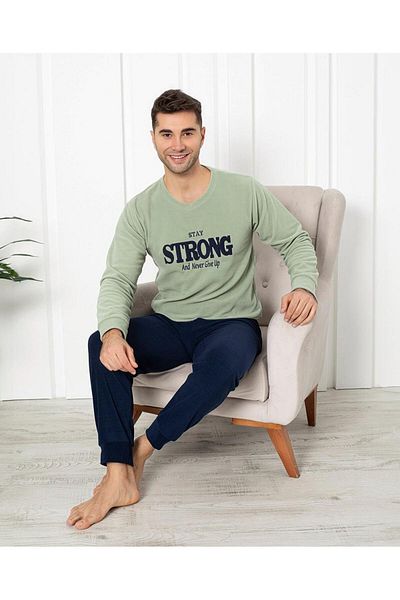 CALİA Σετ ανδρικής φόρμας πιτζάμα με λαιμόκοψη Fleece