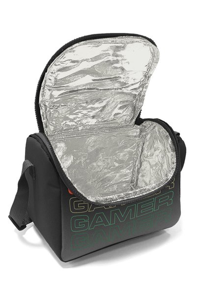 Coral High Cutie termică pentru prânz cu model Gamer, negru gri, pentru copii 11780