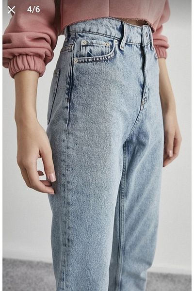 Geppetto Leo Robin Mom Jeans Vintage Ice Boyfriend Blugi cu talie înaltă