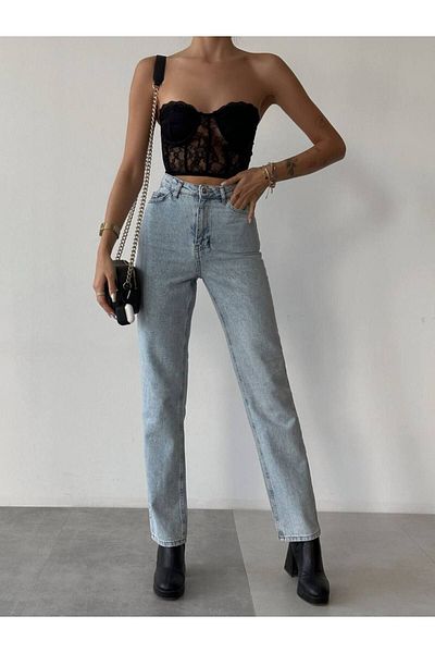 Geppetto Blugi Mom Jeans pentru femei, cu talie înaltă, cu talie înaltă, Dora Zero Canga, Leo, anii 90