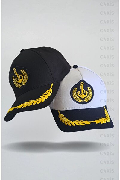 GYES قبعة بحار وكابتن للجنسين مكونة من قطعتين مع شريط فيلكرو قابل للتعديل