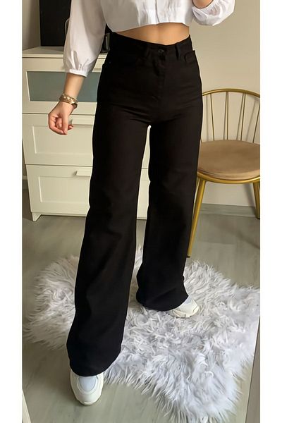 Geppetto Leo Penelope Women's High Waist Black Baggy Jeans Loose Baggy Jeans