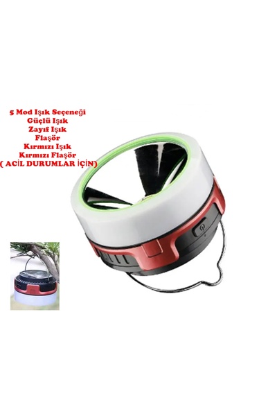 gaman 0809-T Güneş Enerjili El Feneri 5 Modlu Kamp Feneri - Uzun Ömürlü Usb' ...