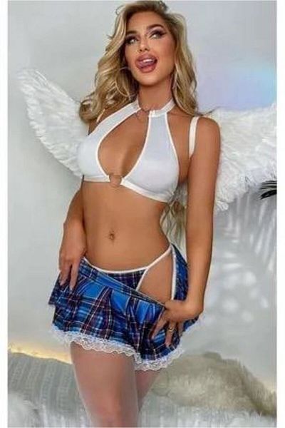 ESİLORA FEMEIE CU CAROȚI DECOLT SEXY FANTASY SET FUSTE DE SUS