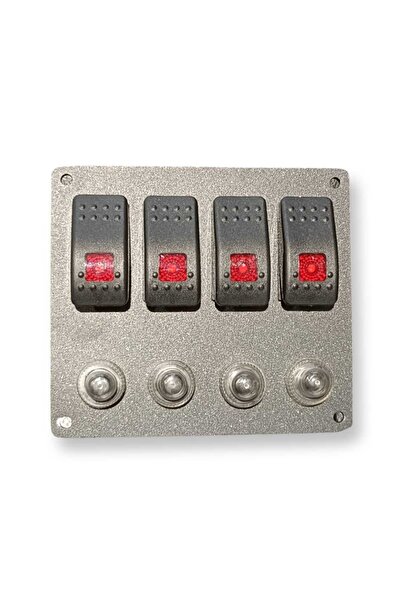 ErolMarin OTOMATİK SİGORTALI  4'LÜ KARLING SWİTCH PANEL IŞIKLI İZOLELİ