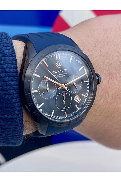Gant G168006 All Functions Active Series Number Dark Blue Cord Steel Men's Wrist Watch