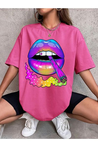 Pisa Art tricou imprimat cu buze