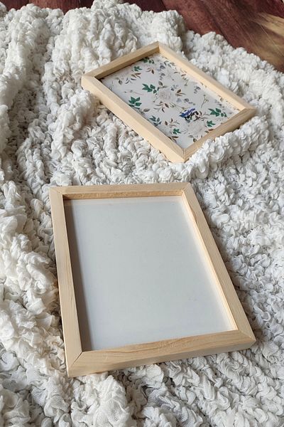 Wooden Factory Original, Channeled, Replaceable Wooden Frame, One Piece Blank Frame (with Front protection), 16X20 CM