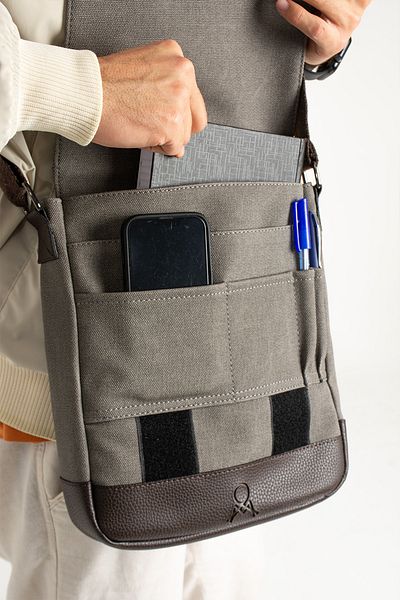 YOGII Bethel Model Unisex Τσάντα ώμου και ώμου Αδιάβροχη υφασμάτινη θήκη για στυλό με πολλές τσέπες με υποδοχή