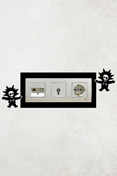 Electric Shock Child Design 3-Piece Socket Frame (inner SIZE 22,75X8,4 CM) Triple Decorative Socket Water