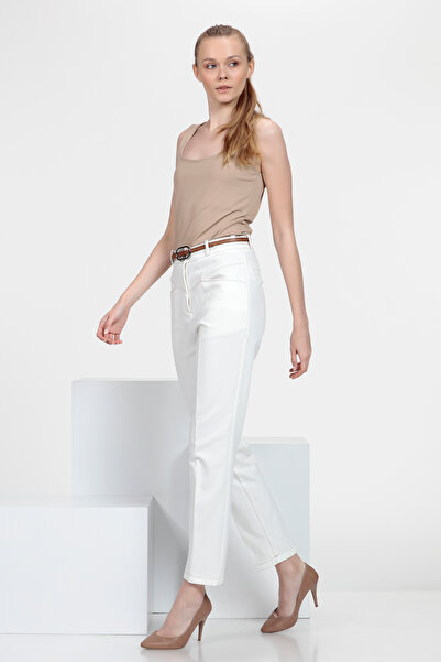 etol textile Thick Belted Casual Trousers
