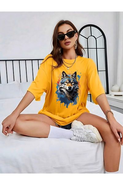 Pisa Art tricou cu imprimeu de lup