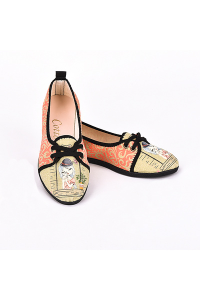 Cotto Shoes Štampano Šarene Lan Žene Baletanke