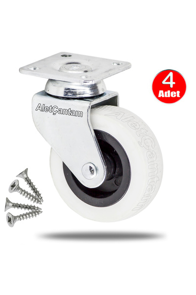 ALETÇANTAM 50mm Bilyalı Mobilya Tekeri Masa Sehpa Dolap Tekerlek -4 Adet