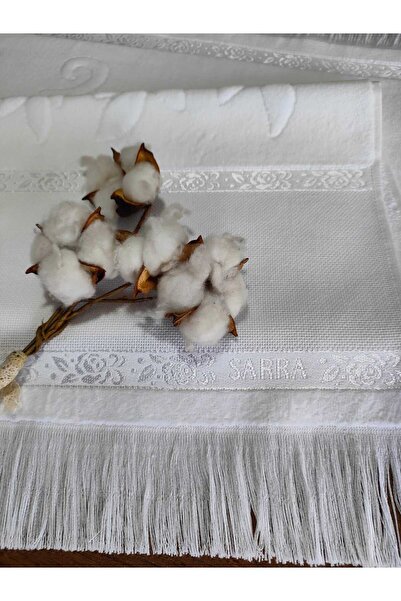 sarra 50x90см SARRA ETAMİN SAÇAKLI HAVLU - БІЛИЙ