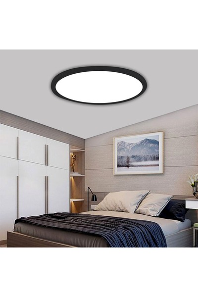 ADALED Modern Tavana Sıfır Wc Kiler Ofis Lambası 24 W Yuvarlak Armatür Sıva Ü...