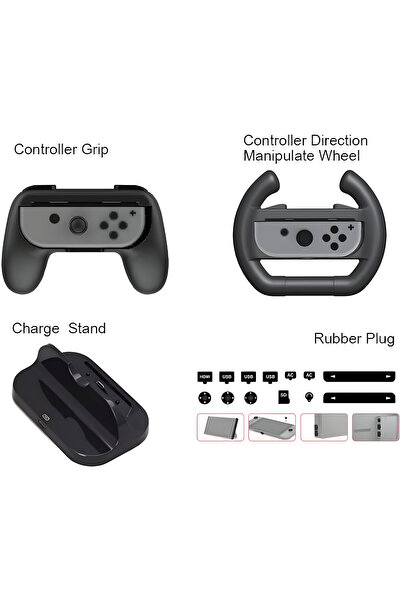 YUES Switch Super Game Kit | + Şarj Standı (Switch / Switch OLED Uyumlu)