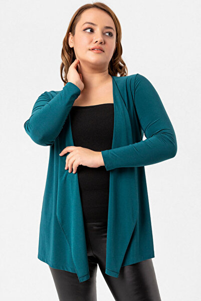 Laranor Zümrüt Yeşili Şal Yaka Hırka