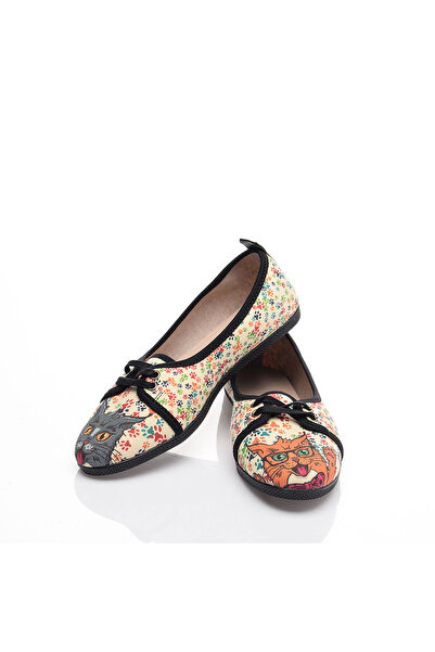 Cotto Shoes Balerini de damă din in colorat imprimat