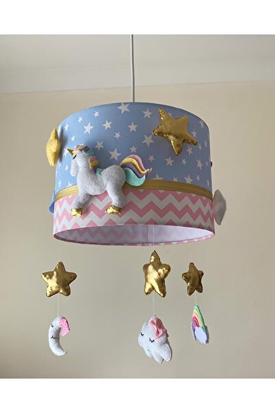 Leobabyroom Mavi Minik Yıldızlı Pembe Zikzak Unicorn Model Kız/erkek Bebek/ Ç...