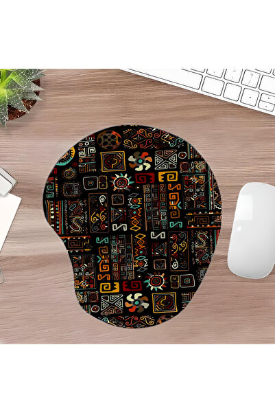 UcuruStore Παλαιού Τύπου Σχέδια Οβάλ Επιφάνεια Ποντικιού με Στήριγμα Καρπού