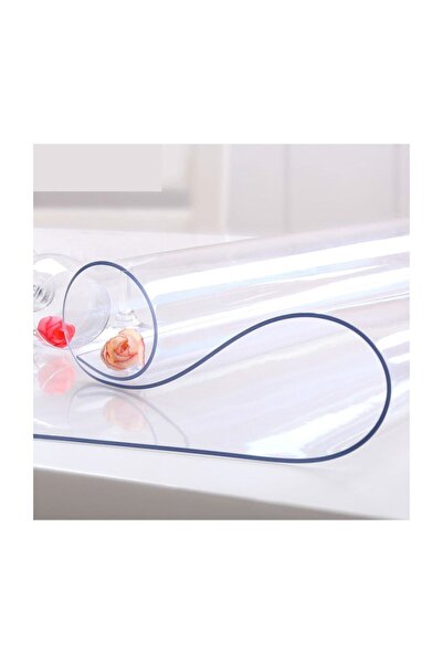 ERKSOLHOME Şeffaf 1,4 Mm 80 Cm X 140 Cm Kalın Pvc Kaymaz Masa Örtüsü Koruyucu