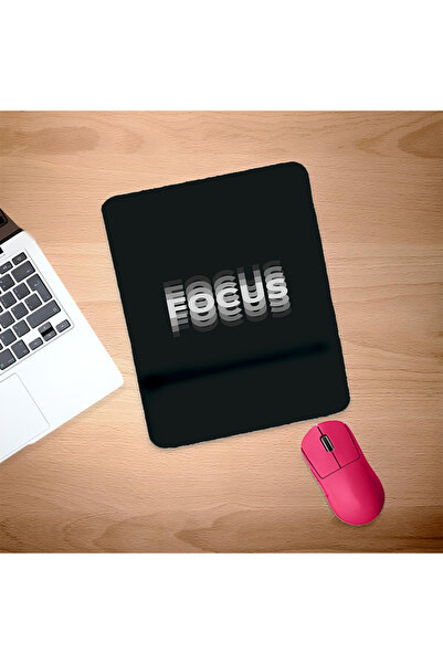 UcuruStore Ορθογώνια επιφάνεια ποντικιού με υποστήριξη καρπού και γράμματα Focus
