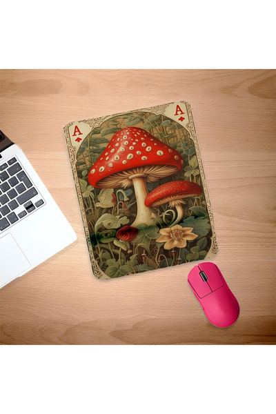 UcuruStore Κόκκινο ορθογώνιο mouse pad με στήριγμα καρπού από φελλό