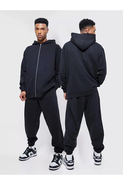 Modern Moda Мъжки анцуг с качулка и цип, комплект горна-долна част