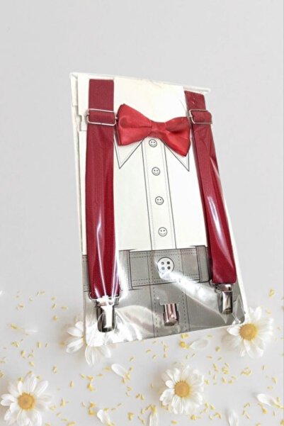 Nacar Erkek Çocuk 23 Nisan Ayarlamalı Papyon ve Askı Takımı Gösteri Kutlama