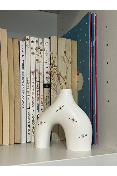 Butik Çiçek Desenli Vazo