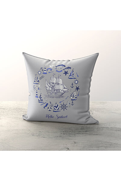 Talia Home Husă de pernă pentru copii cu model de marinari, pachet de 3 TLAKR...