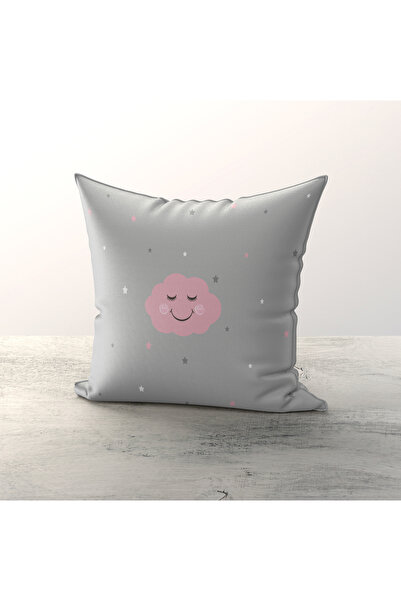 Talia Home Husă de pernă de 3 bucăți cu model de nor cu zâmbet pentru cameră ...