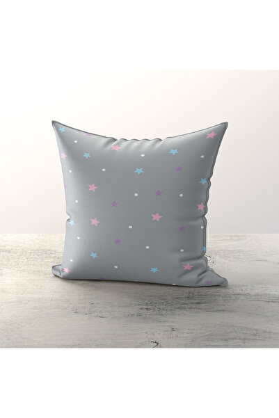 Talia Home Husă de pernă decorativă pentru cameră pentru copii cu model de stele colorate, pachet de 3 TLAKR-263