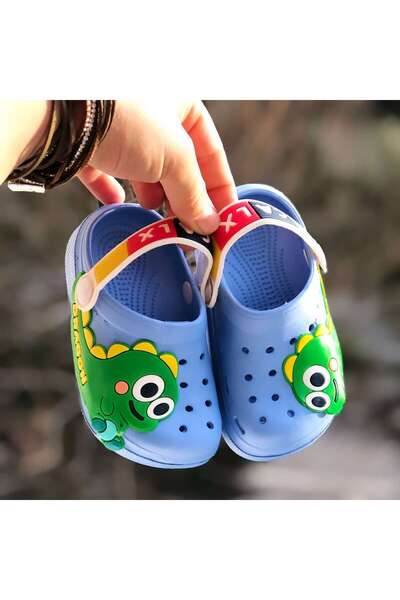 Pandalina Çocuk sandalet terlik bebek ejderha (baby dragon) figürlü  kaydırmaz Phylon (hafif) taban sandalet