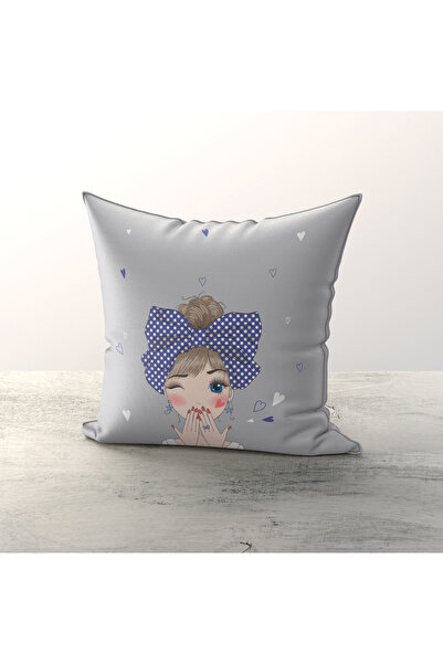 Talia Home Husă de pernă decorativă din 3 piese pentru cameră pentru fete, im...