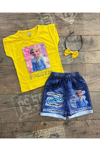KOKOSH Kız çocuk şortlu takım Taç hediyeli