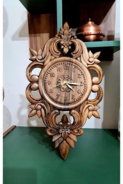 zarif atölye Ahşap dekor ceviz el işi duvar saati