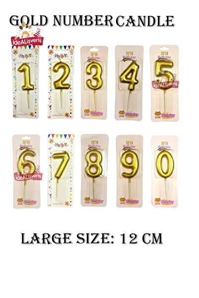 Bkmc 12 cm Pasta Üstü Rakam Mum