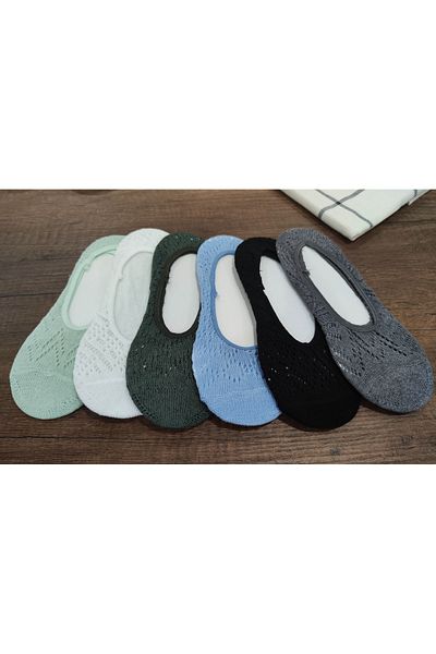 Leement socks Дамски 6 чифта памучни мрежести балерини
