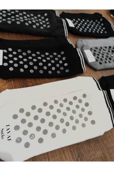 Leement socks 6 чифта нехлъзгащи се щамповани памучни чорапи за табла с мрежеста оплетка в горната част