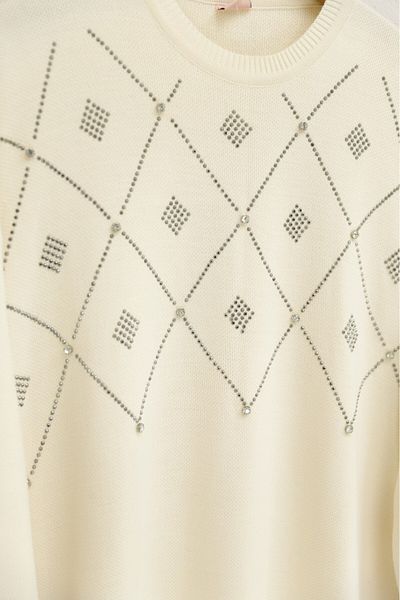 Modamorfo Stone Tunika aus Strick mit Schlitz vorne