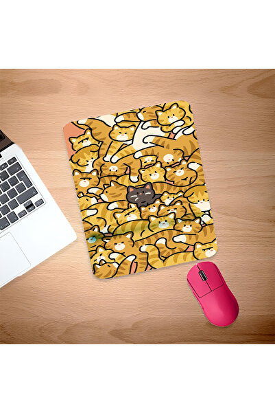 UcuruStore Ορθογώνια βάση ποντικιού με στήριγμα καρπού για τσιμπημένες γάτες